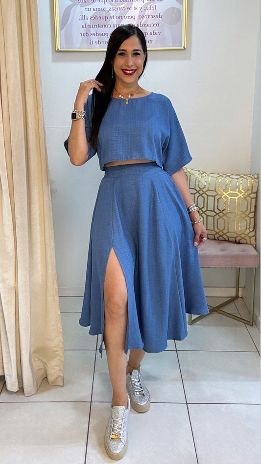 Cristina Denim Skirt Set